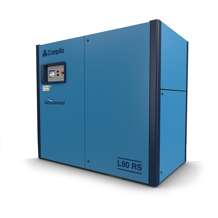 Compresor de aire de tornillo lubricado de velocidad variable L90RS (90 kW)