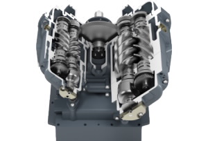 design interno del compressore oil-free serie d