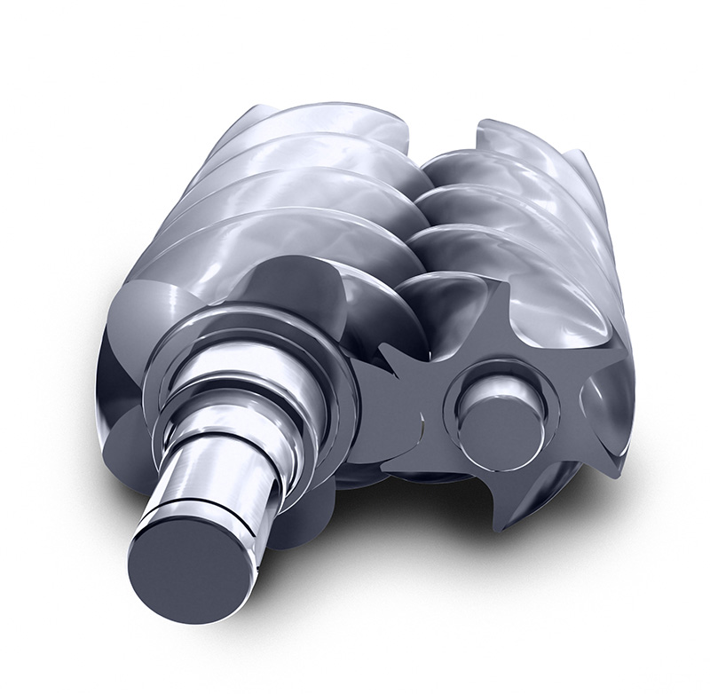 a pair of rotary screws for air compressor